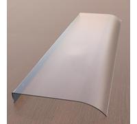 Auvent pour Porte d'entrée 100 120 130 100 90 80 60 cm, Toit Marquise Extérieure Imperméable en Polycarbonate 3.5mm avec Protection UV Résistant la Pluie et la Neige(Frosted,W45xD45cm)