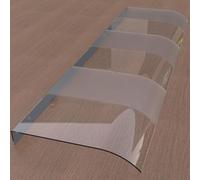 Auvent pour Porte d'entrée 100 120 130 100 90 80 60 cm, Toit Marquise Extérieure Imperméable en Polycarbonate 3.5mm avec Protection UV Résistant la Pluie et la Neige(Half Clear,W60xD35cm)