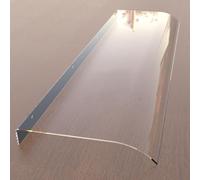 Auvent pour Porte d'entrée 100 120 130 100 90 80 60 cm, Toit Marquise Extérieure Imperméable en Polycarbonate 3.5mm avec Protection UV Résistant la Pluie et la Neige(Clear,W90xD35cm)