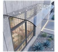 Auvent pour Porte D'entrée 40 X 100 cm Marquise de Porte Exterieur, Auvent de Porte Carport Marquise en Polycarbonate Creux, Protection Contre Pluie, Neige et UV pour Balcon, Fenêtre