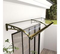 Auvent pour Porte d'entrée, auvent de terrasse pour Porte d'entrée extérieure, abri de Pluie en Alliage d'aluminium, Grand évier, Plaque Creuse en Polycarbonate pour Porche, terrasse, 80 x 3