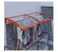 Auvent pour Porte D'entrée, Auvent Extérieur pour Fenêtre De Porche Arrière avec Évier De Drainage, Auvent De Porte D'entrée en Polycarbonate avec Volet Pare-Soleil(60x120cm/23.6x47.2in)