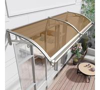 Auvent pour Porte d'entrée,Marquise de Porte Exterieur,Auvent en Polycarbonate pour fenêtre de Balcon,Toit Abri Protection Contre Pluie et UV,Auvent Marquise avec Support en Aluminium pour Patio