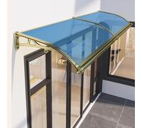 Auvent pour Porte d'entrée,Marquise de Porte Exterieur,Auvent en Polycarbonate pour fenêtre de Balcon,Toit Abri Protection Contre Pluie et UV,Auvent Marquise avec Support en Aluminium pour Patio