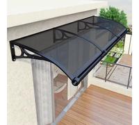 Auvent pour Porte d'entrée,Marquise de Porte Exterieur,Auvent en Polycarbonate pour fenêtre de Balcon,Toit Abri Protection Contre Pluie et UV,Auvent Marquise avec Support en Aluminium pour Patio
