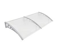 Auvent pour Porte d'entrée Marquise Porte Exterieur de Toit Auvent en Arc de Hangar en Polycarbonateet Cadreen Aluminium pour Maison de Fenêtre de Balcon de Garage,100 * 200cm