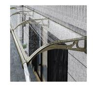 Auvent pour Porte D'entrée Transparent Marquise en Polycarbonate 120x300cm Auvent de Porte Aluminium Toit Abri Contre La Pluie, Protection UV(80x300cm/32x118in)