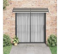 Auvent pour porte noire 240 x 75 cm en polycarbonate | Plaques en polycarbonate de 5 mm, supports ABS, barres en aluminium, résistant à la pluie, kit de montage