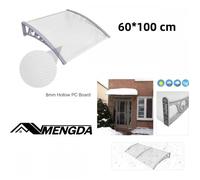 Auvent pour portes et fenêtres-MENGDA-Auvent pour porte extérieure-Protection contre la pluie, le soleil et la neige-60×100cm