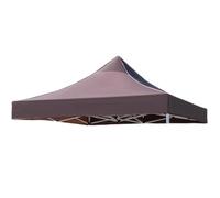 Auvent pour Tonnelle, Gazebo Toit de Remplacement, Oxford, Protection Solaire, Imperméable, Résistant Aux Tempêtes, pour Camping, Fête, Extérieur(Toit Simple)(Coffee,2 * 2.0m)