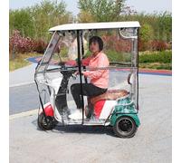 Auvent pour tricycle électrique - Imperméable, protection UV et coupe-vent, entrée et sortie faciles pour les tricycles de livraison