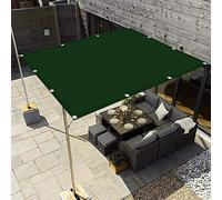 Auvent rectangulaire de qualité supérieure - Protection UV à 95 % - Avec cordes de haubanage - Pour jardin, balcon et terrasse - Vert foncé - 1,6 x 4 m