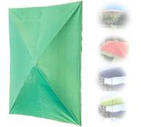 Auvent rectangulaire de rechange durable pour parasol de 3 x 2 m à 4 et 6 baleines - Bâche de marché et parasol biseauté - Vert - Parfait pour une utilisation dans le jardin et la cour