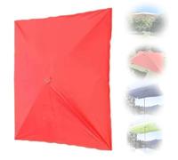 Auvent rectangulaire de rechange imperméable à 4/6 baleines pour parasol de terrasse, parasol biseauté durable - 3 x 2 m - Rouge