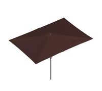 Auvent rectangulaire de rechange pour parasol de terrasse imperméable et résistant à la décoloration - 200 x 300 cm - Couleur café