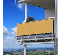 Auvent respirant 90 x 600 cm anti-UV 85 % de protection solaire pour jardin, cour, balcon, couleur crème, avec attaches de câble pour une installation facile