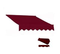 Auvent rétractable - 300 x 250 cm - Auvent de rechange imperméable - Pour balcon, jardin/marché - Bordeaux - 4 x 2,4 m
