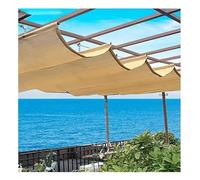 Auvent rétractable à Voile Pare-Soleil, Retractable Sun Shade Sail Waterproof PU Canopy Block Pergola Cover Multiple Sizes(3.28x9.84ft)