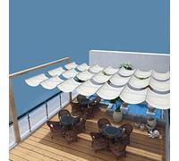 Auvent rétractable à Voile Pare-Soleil, Retractable U Shape Wave Shade Net 90% Sun Outdoor with Mounting Kit Multiple Sizes(1x15m/3.3x49ft)