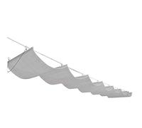 Auvent rétractable à Voile Pare-Soleil, Retractable U Shape Wave Shade Net with Mounting Kit 90% Gray Multiple Sizes(0.6x10m/1.9x32.8ft)