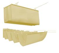 Auvent rétractable à Voile Pare-Soleil, Retractable Wave Shade Net 90% Block Beige Multiple Sizes for Outdoor with Accessories(1.1x14m/3.6x46ft)