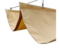 Auvent rétractable à Voile Pare-Soleil, Retractable Wave Shade Sail U Shape Outdoor with Mounting Kit Earthy Yellow Multiple Sizes(1x9m/3.3x29.5ft)