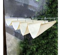 Auvent rétractable à Voile Pare-Soleil, Wave Shade Sail 75% Sun Block U Shape White Multiple Sizes for Garden Patio Pergola(1.2x9m/3.9x29.5ft)