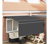 Store rétractable - vidaXL - 300x250 cm - Anthracite - Polyester et Aluminium - Résistant UV - Rétractable