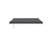 vidaXL Auvent rétractable anthracite 4,5 x 3 m – tissu et aluminium