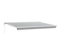 Vidaxl Auvent Rétractable Anthracite Et Blanc 4,5x3 M Tissu/Aluminium