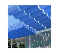 Auvent rétractable anti-UV en forme de U pour créer un pavillon ombragé confortable - 2 x 8 m - Solution d'ombrage extérieure