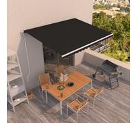 Auvent Rétractable Automatique 300x250 cm Bleu et Blanc Store Balcon vidaXL