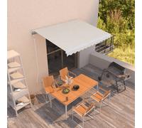 Auvent Rétractable Automatique 350x250 cm Crème Store Balcon Jardin vidaXL