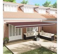 Auvent Rétractable Automatique 350x250 cm Crème Store Balcon Jardin vidaXL