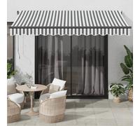 Vidaxl Auvent Rétractable Automatique Anthracite Et Blanc 400x350 Cm