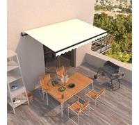 Auvent Rétractable Automatique 450x350 cm Crème Store Balcon Jardin vidaXL