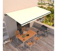 Vidaxl Auvent Rétractable Automatique 600x350 Cm Crème
