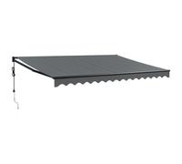 Vidaxl Auvent Rétractable Anthracite 4,5x3 M Tissu Et Aluminium