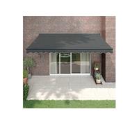 vidaXL Auvent rétractable automatique Anthracite 4,5x3 m Tissu et Aluminium