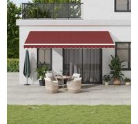 Auvent rétractable automatique avec LED bordeaux 500x350 cm auvent vidaXL