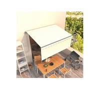 Auvent Rétractable Automatique Avec Store 3,5x2,5 M Crème Vidaxl