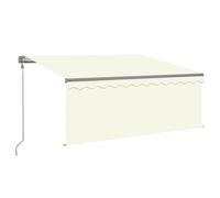 Auvent Rétractable Automatique Avec Store 3,5x2,5 M Crème Vidaxl