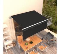 Auvent Rétractable Automatique avec Store 3x2,5m Jaune et Blanc Banne vidaXL