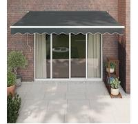 vidaXL Auvent rétractable automatique 3×2,5 m Anthracite – Tissu et aluminium gris