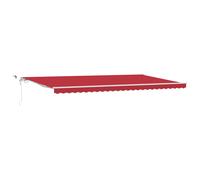 Auvent Rétractable Automatique Vidaxl Avec Led Rouge 600x300 Cm, Tissu De Remplacement Pour Auvent Vidaxl 6x3 M Rouge