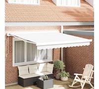 Auvent Rétractable Automatique Vidaxl Blanc 300x250 Cm, Tissu De Remplacement Pour Auvent Vidaxl Pour Cadre De 3x2.5 M Blanc