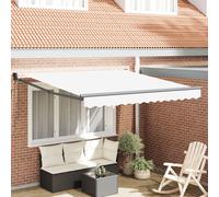 Auvent Rétractable Automatique Vidaxl Blanc 350x250 Cm, Tissu De Remplacement Pour Auvent Vidaxl Pour Cadre De 3,5x2,5 M Blanc