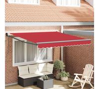 vidaXL Auvent rétractable Automatique Rouge 350x250 cm