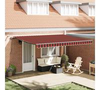 vidaXL Auvent rétractable Automatique avec LED en Orange et Marron, 450x300 cm