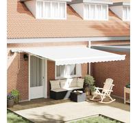 Vidaxl Auvent Rétractable With 400 × 350 Cm Blanc